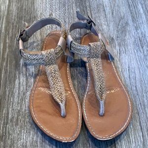 LOFT tan woven sandals, sz 7.5